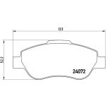 Bromsbeläggssats, skivbroms BREMBO P 23 097