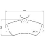 Bromsbeläggssats, skivbroms BREMBO P 85 028