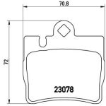 Jeu de plaquettes de frein, frein à disque BREMBO P 50 042