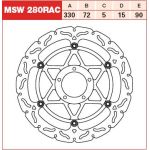 Remschijf TRW MSW280RAC, 1 Stuk
