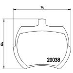 Bromsbeläggssats, skivbroms BREMBO P 52 002