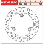 Remschijf TRW MST422RAC, 1 Stuk