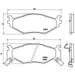 Bromsbeläggssats, skivbroms BREMBO P 11 007