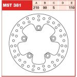 Disque de frein TRW MST381, 1 Pièce