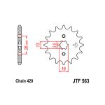 Kettenrad hinten JT JTF563,14