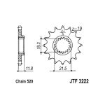 Kettenrad JT JTF3222,11