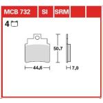 Jeu de garnitures de frein TRW MCB732SRM