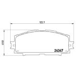 Kit de plaquettes de frein, frein à disque PRIME LINE BREMBO P 83 086