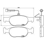 Bromsbeläggssats, skivbroms BREMBO P 23 113