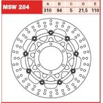 Disco de freno TRW MSW284, 1 Pieza