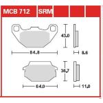 Remblokset TRW MCB712SRM