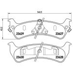 Juego de pastillas de freno, freno de disco BREMBO P 24 042
