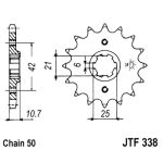 Kettenrad hinten JT JTF338,17
