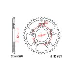 Kettenrad hinten JT JTR701,38