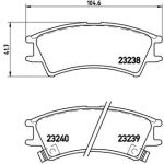 Bromsbeläggssats, skivbroms BREMBO P 30 011