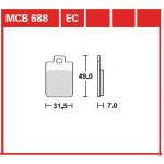 Jeu de plaquettes de frein TRW MCB688EC