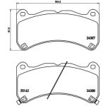 Jeu de plaquettes de frein, frein à disque BREMBO P 83 146