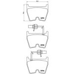Bromsbeläggssats, skivbroms BREMBO P 85 078