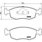 Jeu de plaquettes de frein, frein à disque BREMBO P 24 019