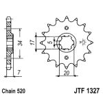 Kettenrad vorne JT JTF1327,15