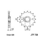 Kettenrad hinten JT JTF728,15