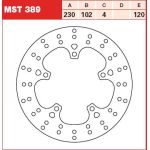 Disco de freno TRW MST389, 1 Pieza