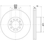 Disco freno TEXTAR 93143000 anteriore, ventilato, 1 pezzo