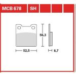 Jeu de plaquettes de frein TRW MCB678LF