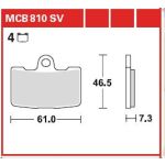 Jeu de plaquettes de frein TRW MCB810SV