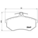 Bromsbeläggssats, skivbroms BREMBO P 85 092