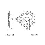 Kettenrad hinten JT JTF576,18