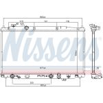 Radiador, refrigeración del motor NISSENS 681374