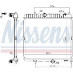 Radiador, refrigeración del motor NISSENS 636028