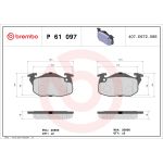 Bromsbeläggssats, skivbroms BREMBO P 61 097