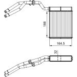 Intercambiador de calor, calefacción interior VALEO 811515