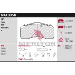 Jeu de plaquettes de frein, frein à disque MERITOR MAX095K