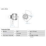 Driefasige generator BOSCH 0 986 080 560
