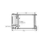 Radiador de motor AVA COOLING BW2082