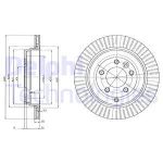 Bremsscheiben DELPHI BG4020C hinten, belüftet, 2 Stück