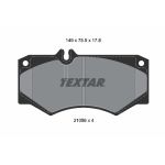 Kit de plaquettes de frein, frein à disque TEXTAR 2105601, Avant