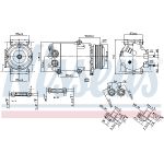 Airconditioning compressor NISSENS 890216