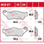 Remblokset TRW MCB871SH