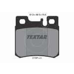 Kit de plaquettes de frein, frein à disque TEXTAR 21197 15,0 0 4 T401, Arrière