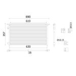 Condensator, airconditioning MAHLE AC 909 000S