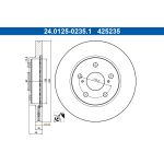 Bremsscheibe ATE 24.0125-0235.1, 1 Stück