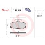 Bromsbeläggssats, skivbroms BREMBO P 24 018