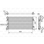 Radiateur, refroidissement du moteur VALEO 701522