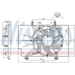 Ventilador, refrigeración de motor NISSENS 85910
