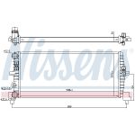 Radiador, refrigeración del motor NISSENS 606239