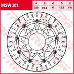 Disco de freno TRW MSW201, 1 Pieza